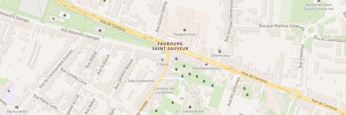 Plan du 1 Rue du Temple à Arras