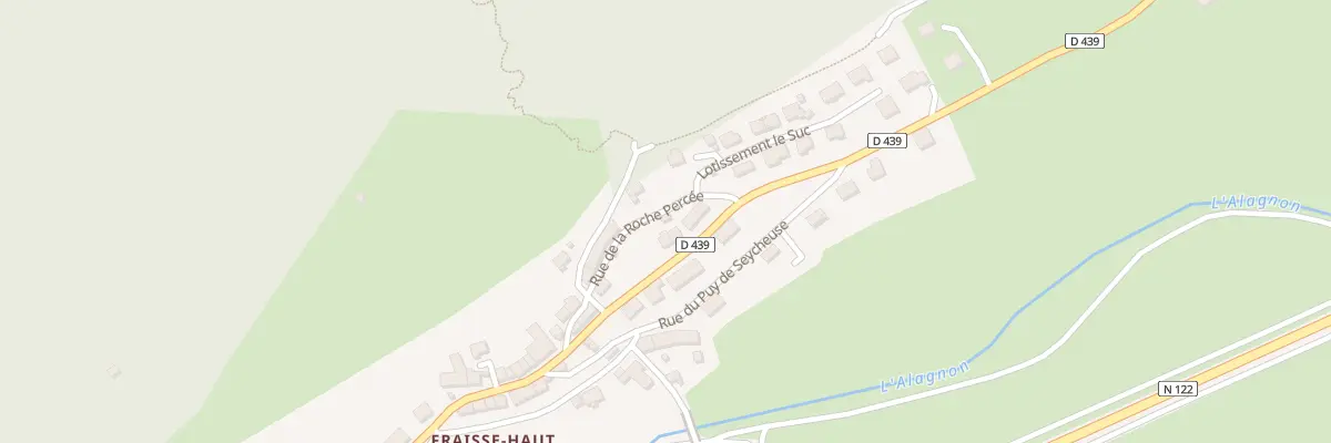 Plan du 1 Rue de la Roche Percée à Laveissière