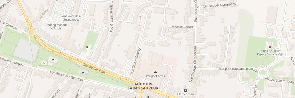 Plan du 8 Rue Gaston Debray à Arras