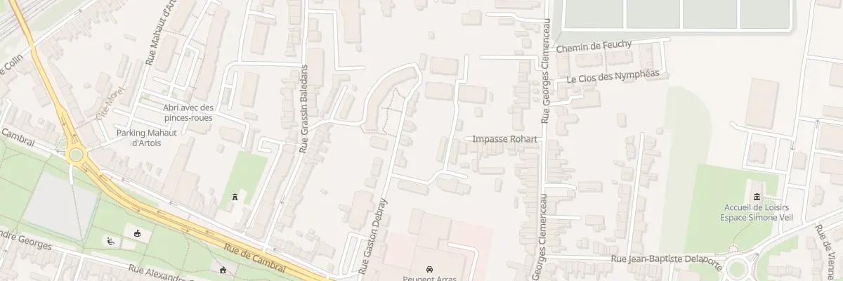 Plan du 24 Rue Gaston Debray à Arras