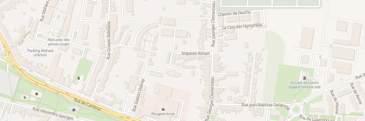 Plan du 16 Rue Gaston Debray à Arras