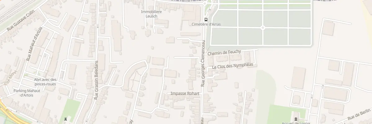 Plan du 10 Rue Georges Clémenceau à Arras