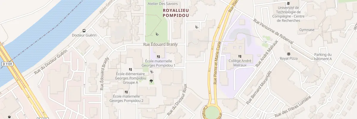 Plan du 1 Rue Édouard Branly à Compiègne