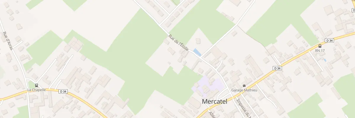 Plan du 9 Rue de l’Etoile à Mercatel