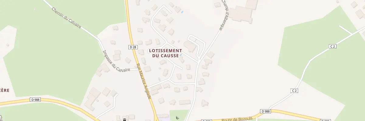 Plan du 8 Lot du Causse à Gabriac
