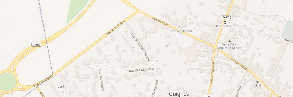 Plan du 2 Rue de la Croix Blanche à Guignes