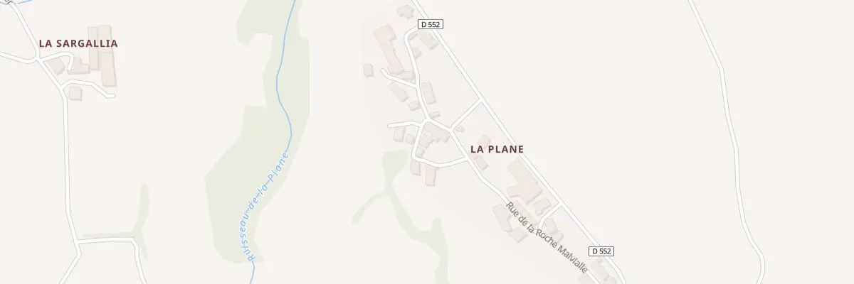 Plan du 5280 La Plane à Perpezat