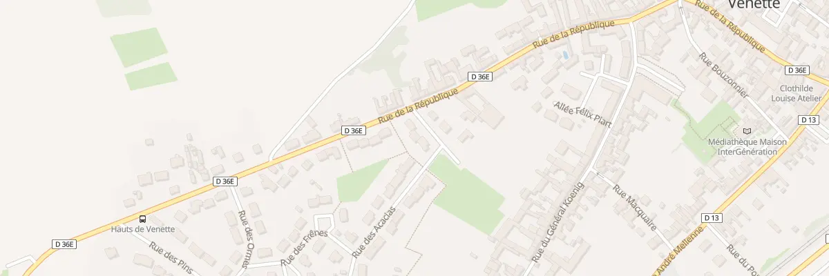 Plan du 20 Rue de la République à Venette