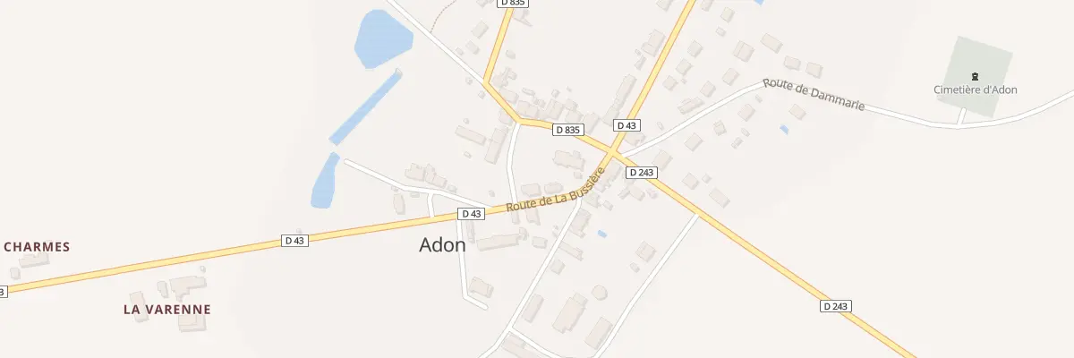Plan du 4 Rte de la Bussiere à Adon