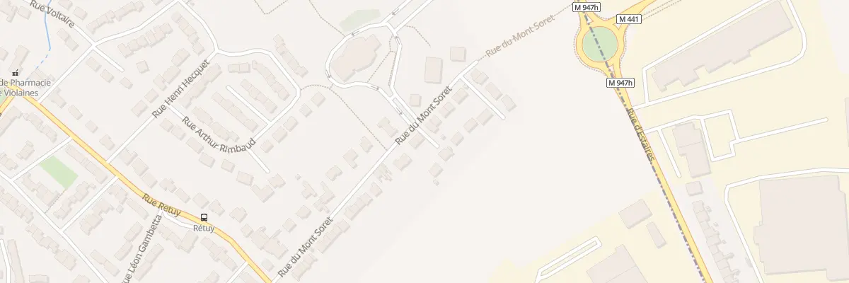Plan du 38 Rue du Mont Soret à Violaines