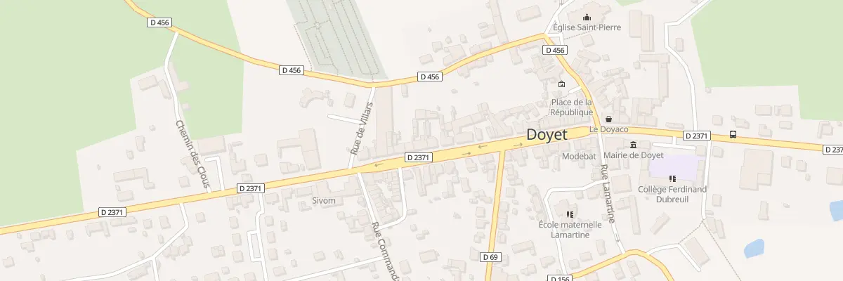 Plan du 34 Rue Gambetta à Doyet