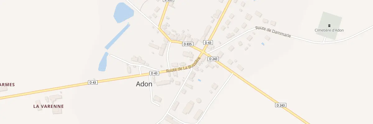 Plan du 2 Rte de la Bussiere à Adon
