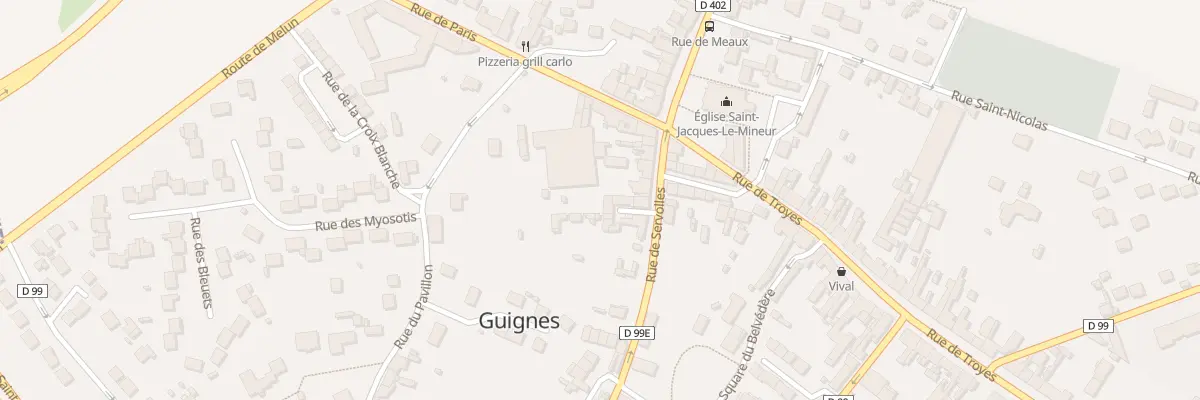 Plan du 1 Vc Saint Pierre à Guignes