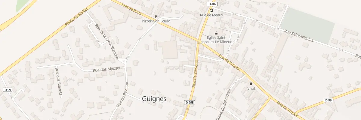 Plan du 8 Rue de Servolles à Guignes