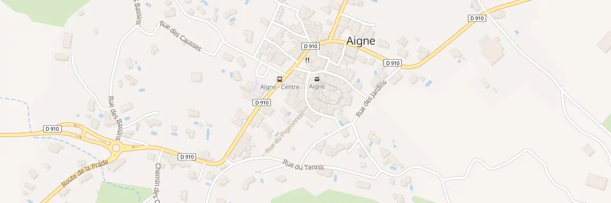 Plan du 5020 Au Village à Aigne
