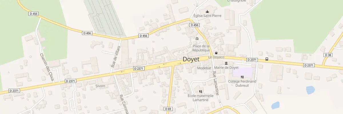 Plan du 22 Rue Gambetta à Doyet
