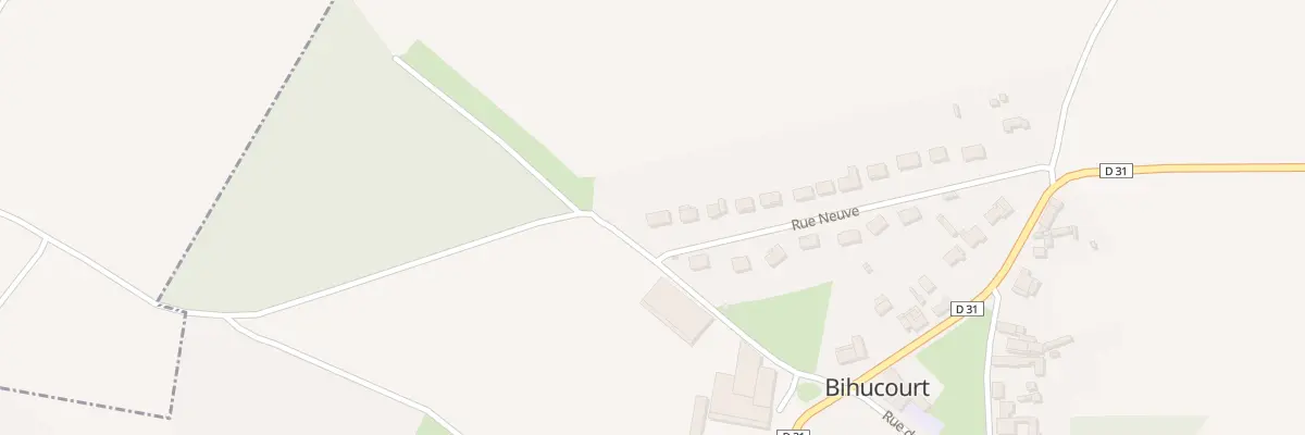 Plan du 25 Rue Neuve à Bihucourt