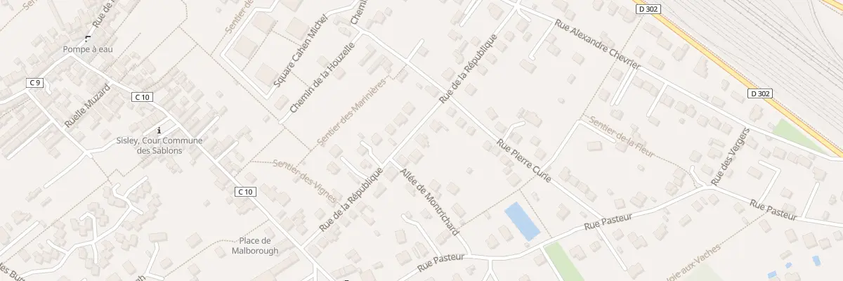 Plan du 11 Rue de la Republique Veneux à Moret-Loing-et-Orvanne