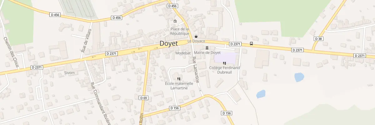 Plan du 6 Rue Lamartine à Doyet