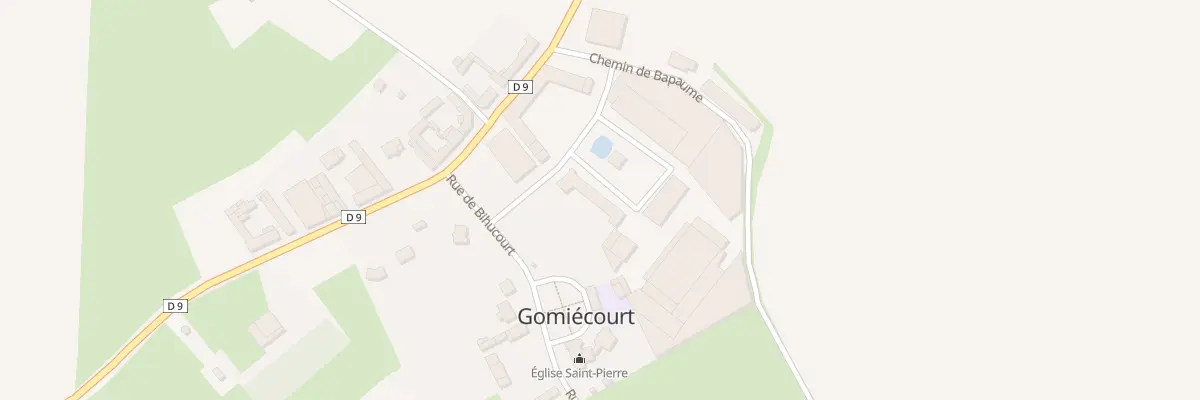 Plan du 2 Rue de Bihucourt à Gomiécourt