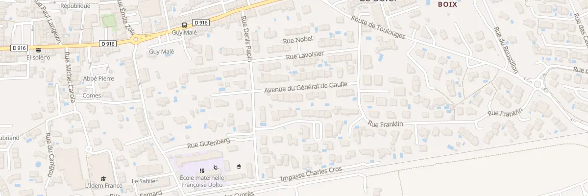 Plan du 17 Av du Gen de Gaulle au Soler