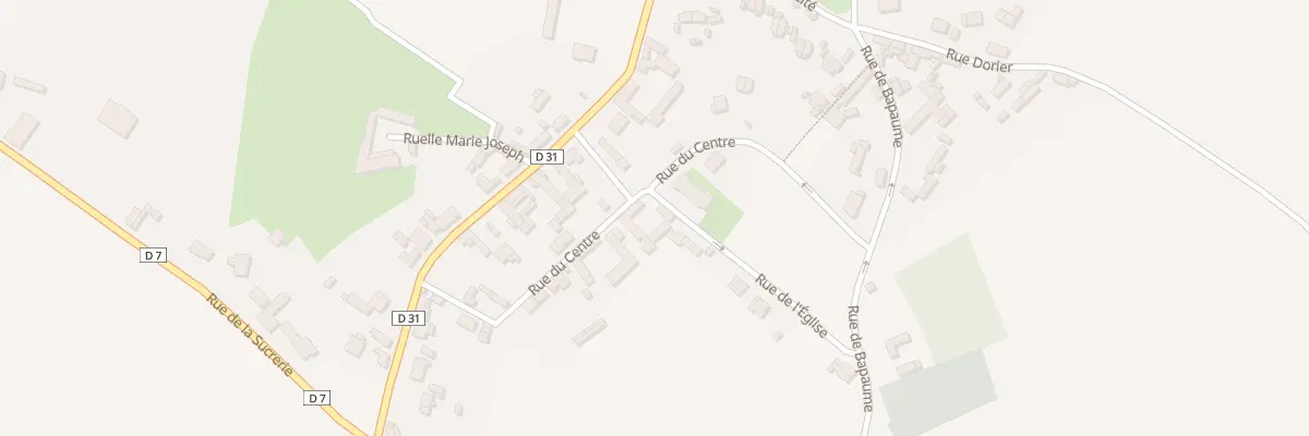 Plan du 7 Rue du Centre à Bihucourt
