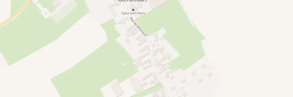 Plan du 25 Rue de Bihucourt à Gomiécourt