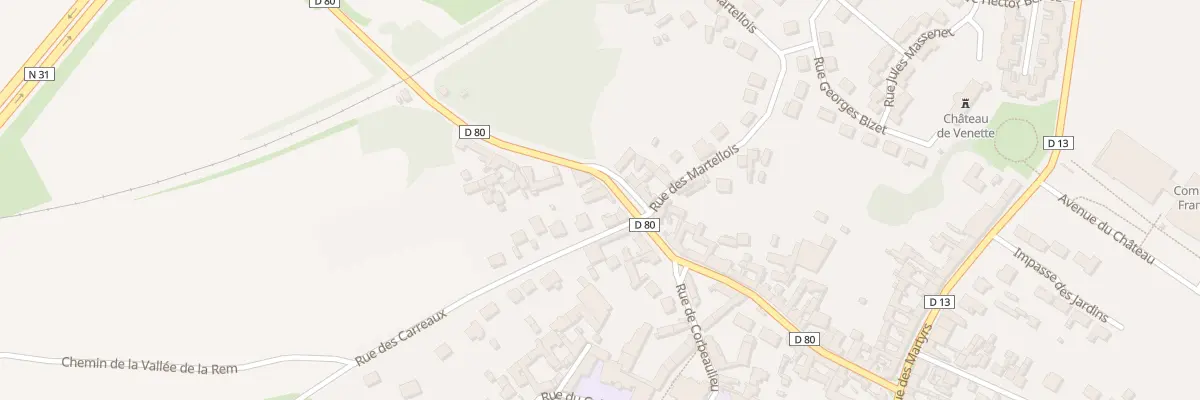 Plan du 303 Rue de Corbeaulieu à Venette