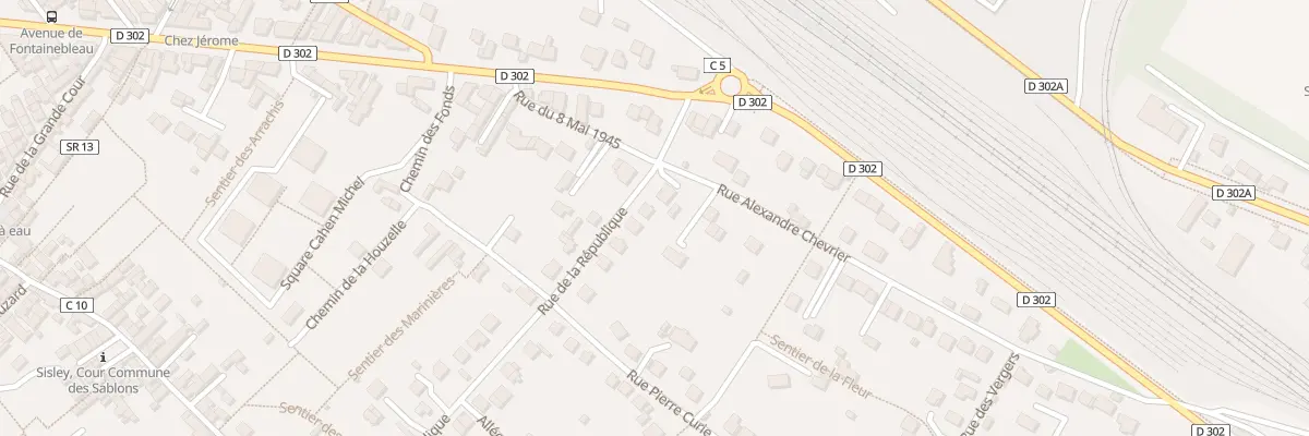Plan du 1B Rue de la Republique Veneux à Moret-Loing-et-Orvanne