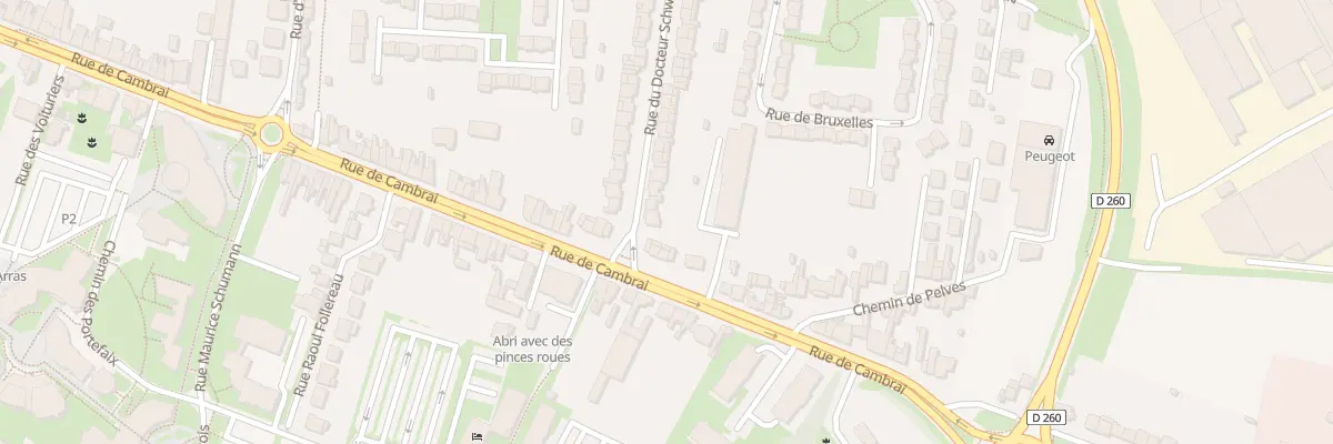 Plan du 2 Rue du Docteur Schweitzer à Arras