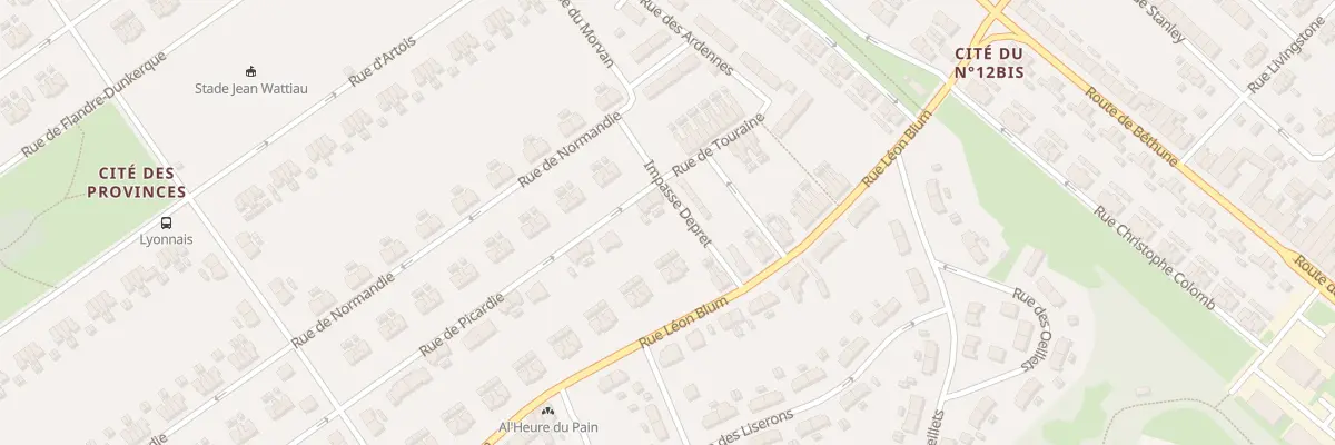 Plan du 1 Rue de Picardie à Lens