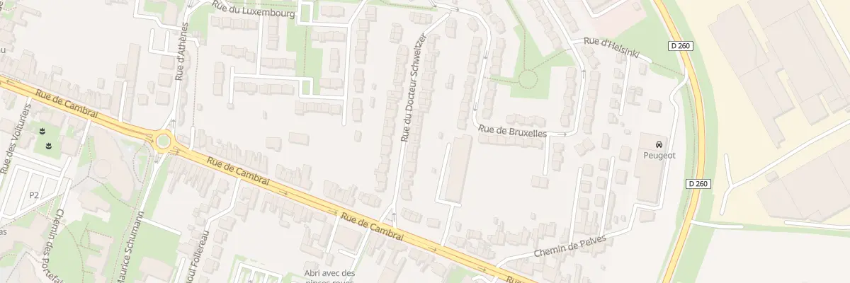Plan du 14 Rue du Docteur Schweitzer à Arras