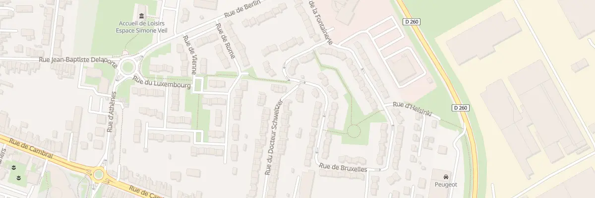 Plan du 38 Rue du Docteur Schweitzer à Arras