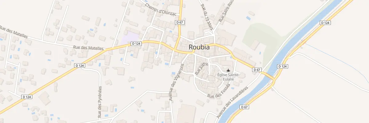 Plan du 9 Av des Vignerons à Roubia