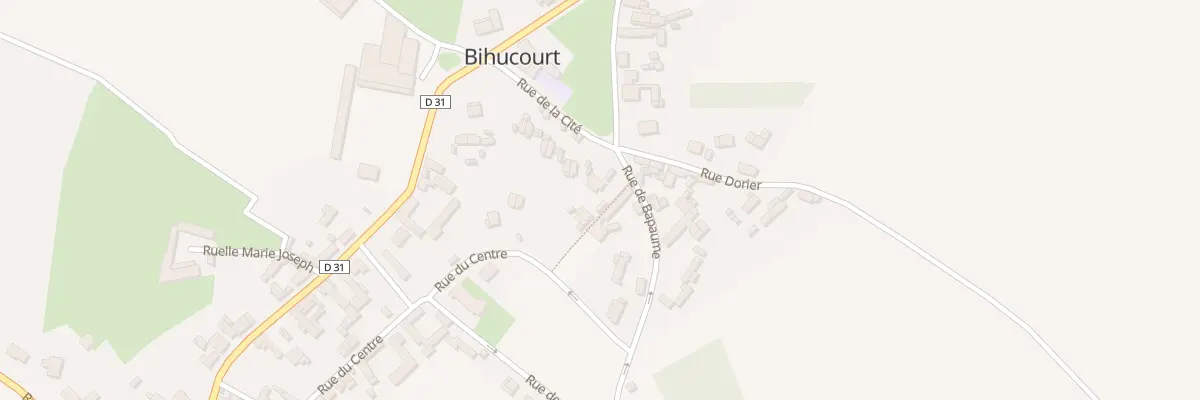 Plan du 2 Rue de Bapaume à Bihucourt