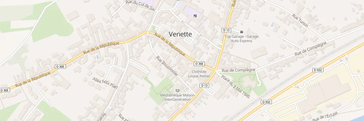 Plan du 77 Rue de la République à Venette