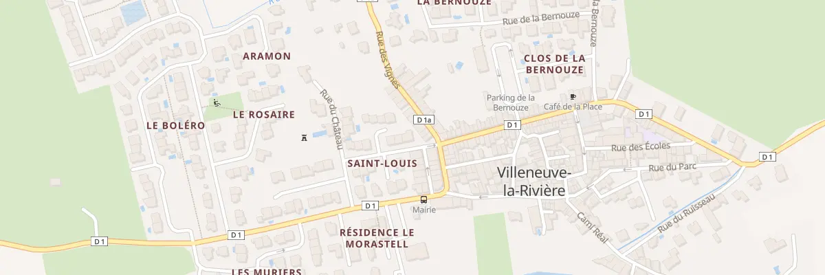 Plan du 2 Rue St Louis à Villeneuve-la-Rivière