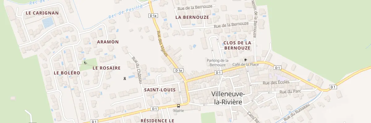 Plan du 14 Rue des Vignes à Villeneuve-la-Rivière
