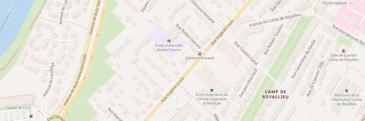 Plan du 22A Rue Eugenie Louis (1895-1967) à Compiègne