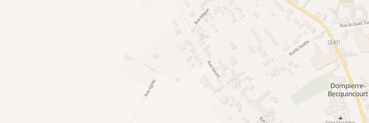 Plan du 27 Rue Neuve à Dompierre-Becquincourt