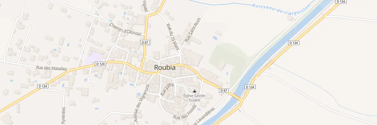 Plan du 10 Av de l’Hôtel de Ville à Roubia