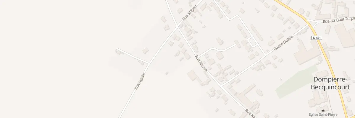 Plan du 25 Rue Neuve à Dompierre-Becquincourt