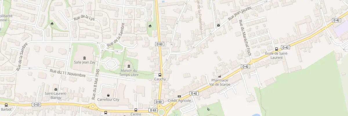 Plan du 2 Rue Jean Jaurès à Saint-Laurent-Blangy