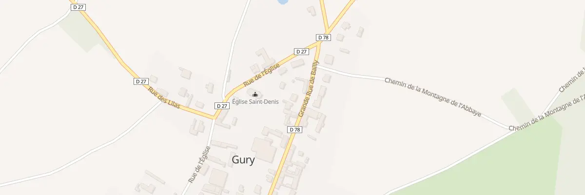Plan du 2B Gr Grande Rue de Bailly à Gury
