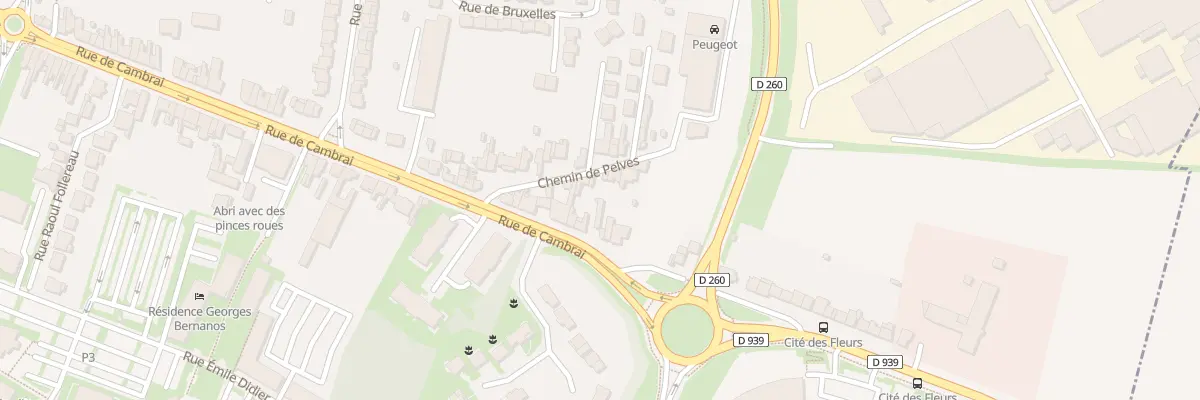 Plan du 225 Rue de Cambrai à Arras