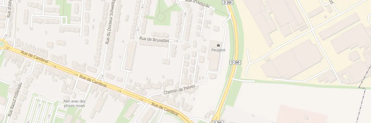 Plan du 19Q Che de Pelves à Arras