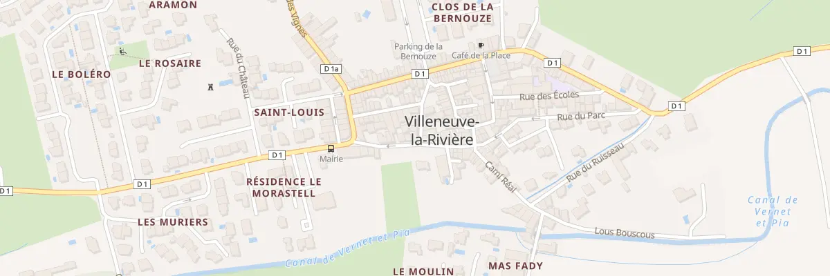 Plan du 1 Rue de l’Horte à Villeneuve-la-Rivière