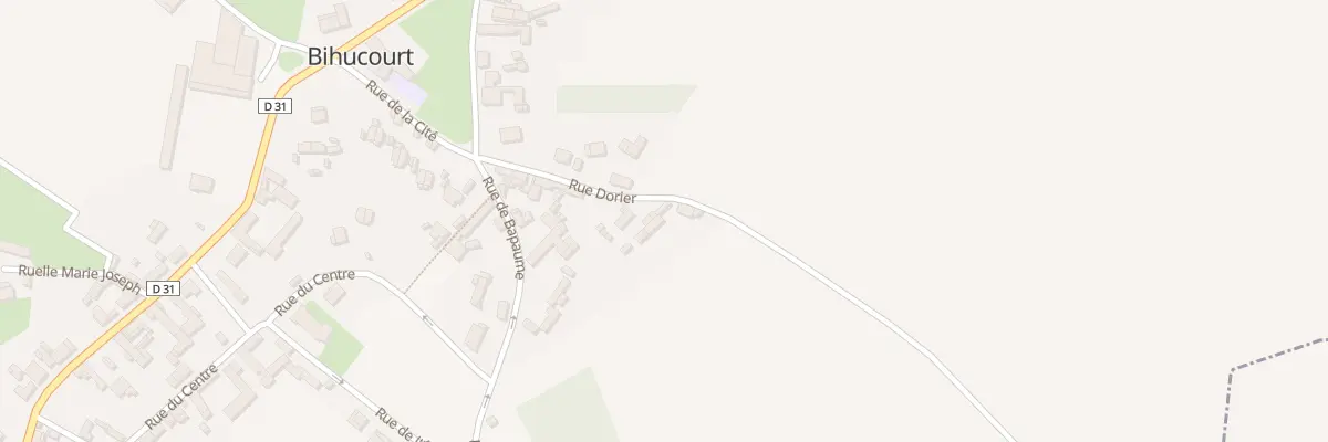 Plan du 10 Rue Dorier à Bihucourt