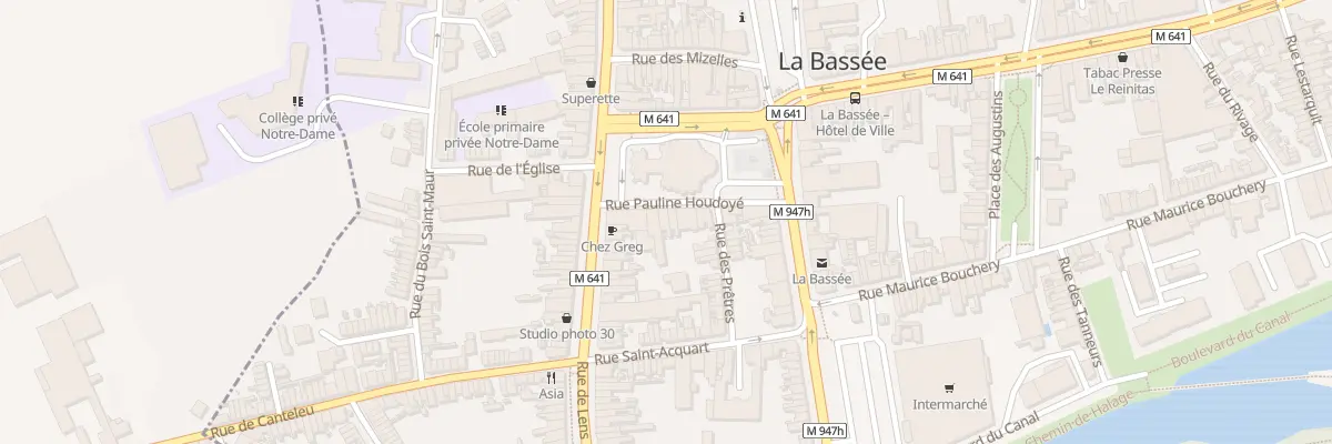 Plan du 9 Rue Pauline Houdoye à La Bassée