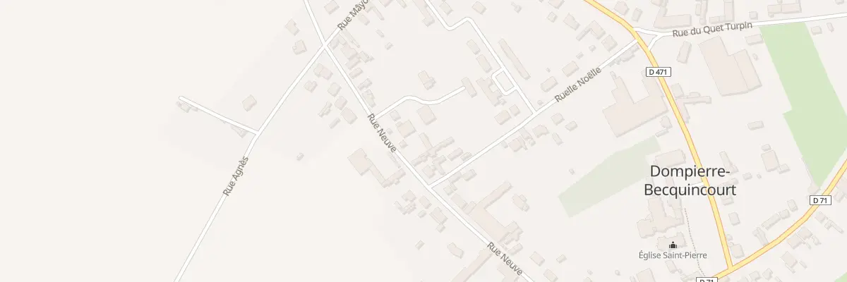 Plan du 28 Rue Neuve à Dompierre-Becquincourt